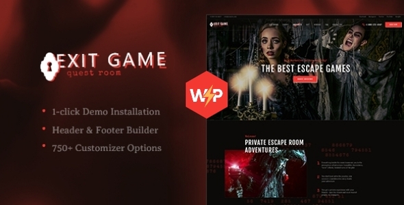 Exit Game Real-Life Room Escape WordPress Theme v1.3.0