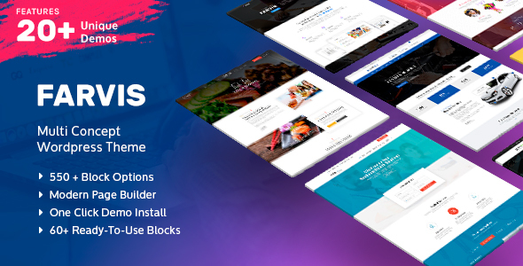 Farvis Multipurpose WordPress Theme v1.4.0