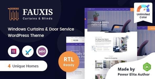 Fauxis v2.0.0 - Windows Curtains WordPress Theme + RTL