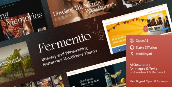 Fermentio Brewery and Winemaking Restaurant WordPress Theme v1.0