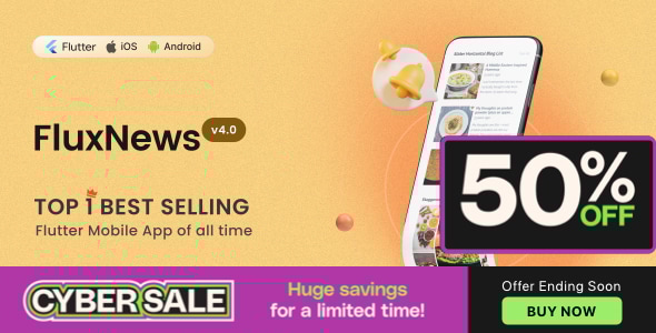 FluxNews v4.1.1 - Flutter mobile app for Wordpress