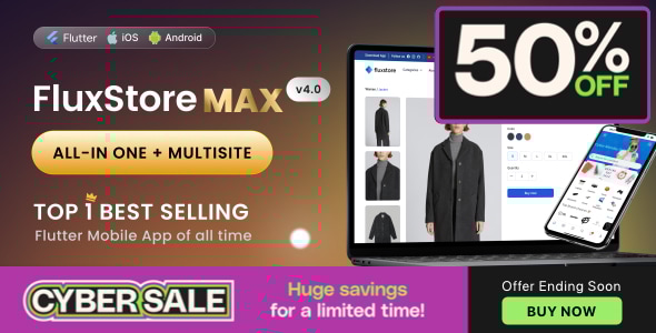 FluxStore MAX v4.1.0 - The All-in-One and Multisite E-Commerce Flutter App for Businesses of All Sizes