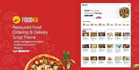 Foodka - Restaurant Food Ordering & Delivery Script Theme - 31 March 2024