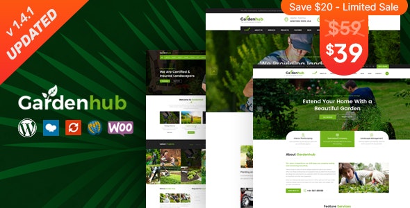 Garden HUB v1.4.1 - Lawn & Landscaping WordPress Theme