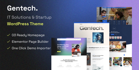 Gentech IT Solutions & Startup WordPress Theme v1.0.0