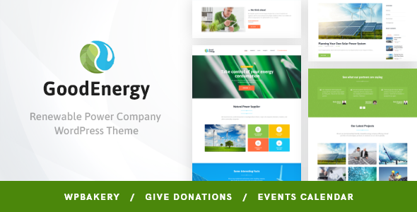 Good Energy Ecology &amp; Renewable Power Company WordPress Theme v1.7.4