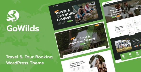 Gowilds Travel &amp; Tour Booking WordPress Theme v1.1.0