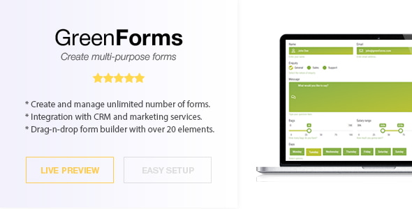 Green Forms WordPress Form Builder v1.50