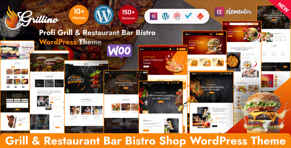 Grillino Grill &amp; Restaurant Shop WordPress Theme  v1.4
