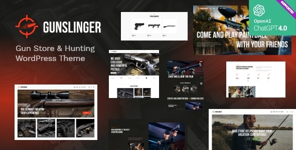 Gunslinger Gun Store & Hunting WordPress Theme v1.0