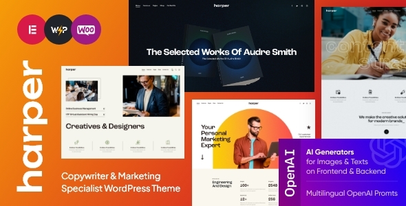 Harper Copywriter & Marketing Specialist WordPress Theme v1.6