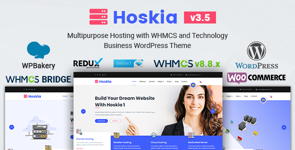 Hoskia - Multipurpose Hosting with WHMCS Theme v3.5