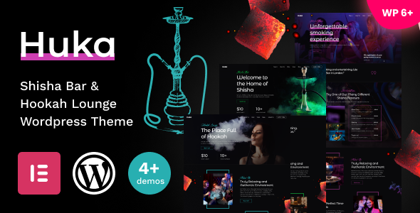 Huka Shisha Bar & Hamookah Lounge WordPress Theme v1.07