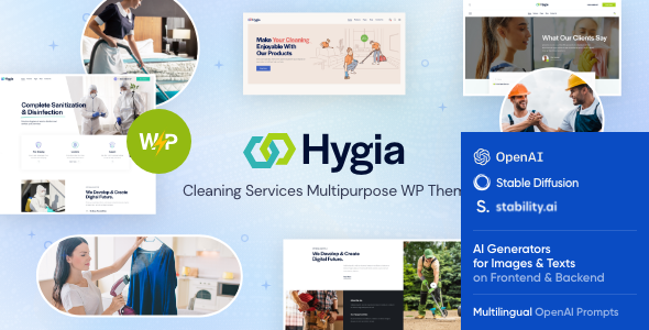 Hygia Cleaning Services Multipurpose WordPress Theme v1.12.0