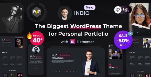 InBio Personal Portfolio/CV WordPress Theme v2.6.0
