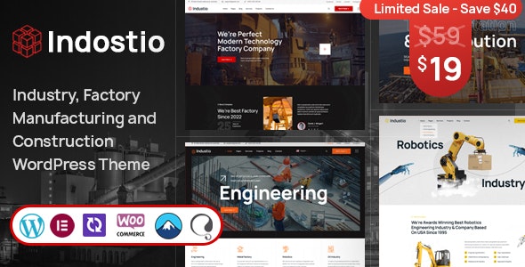 Indostio v1.0 - Factory and Manufacturing WordPress Theme