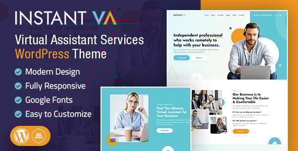 Instant VA Virtual Assistant WordPress Theme v1.0