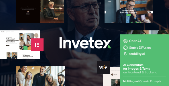 Invetex Business Consulting & Investments WordPress Theme + RTL v2.0