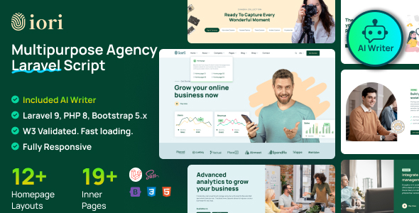 Iori v1.7.6 - Business Website for Company, Agency, Startup with AI writer tool & shopping cart