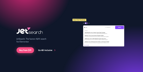 JetSearch v3.5.5.1 - AJAX Search widget for Elementor