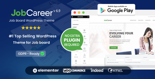 JobCareer Job Board Responsive WordPress Theme v6.4