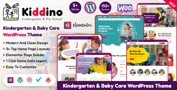 Kiddino v1.0.5 - Kids & Kindergarten WordPress Theme