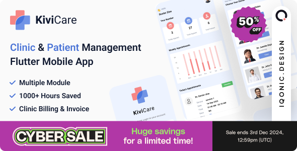 KiviCare Flutter 3.x App - Clinic & Patient Management System v9.4.0
