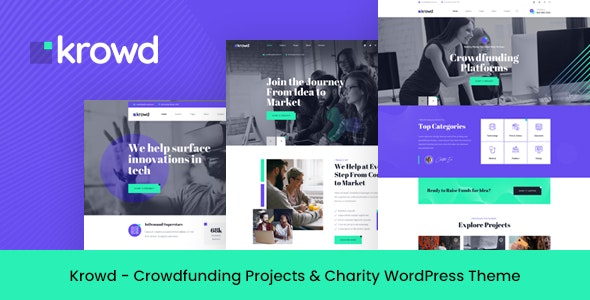 Krowd v1.3.7 - Crowdfunding &amp; Charity WordPress Theme
