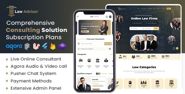 LawAdvisor v1.0.2 - Seamless Tele-Advisory Platform & Virtual Legal Services with Flutter