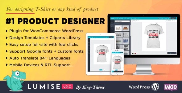 Lumise Product Designer v2.0.5 - WooCommerce WordPress