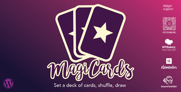 MagiCards decks of cards to shuffle | WP plugin v2.2.1