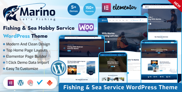 Marino Fishing &amp; Sea Hobby WordPress Theme v1.0.0