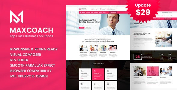 Maxcoach 2.9.2 - Business Consulting WordPress Theme