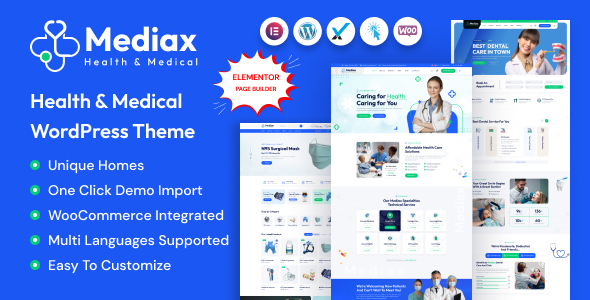 Mediax v1.0 - Health & Medical WordPress Theme