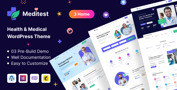 Meditest Health Medical &amp; Hospital WordPress Theme v1.1.3