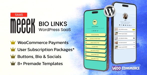 Meeek v1.6.2 - Bio Links SaaS (WordPress)