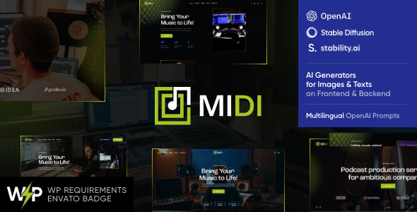 Midi v1.7 - Sound & Music Production WordPress Theme