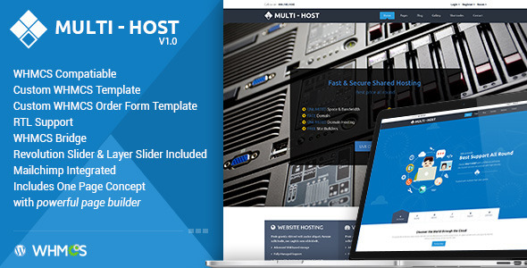 Multi Hosting - WHMCS WordPress Theme v2.9