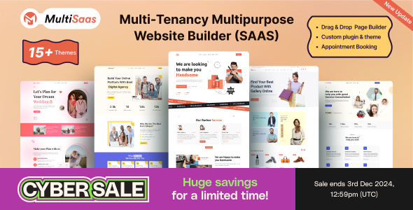 MultiSaas v2.4.0 - Multi-Tenancy Multipurpose Website Builder (Saas)