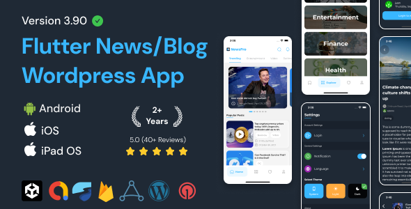 NewsPro v3.9.0 - Blog/News/Article App For Wordpress