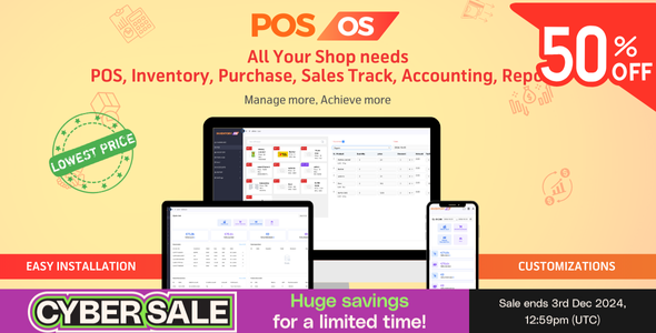 POS OS v3.0.0- POS Software with POS & ERP