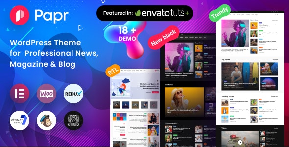 Papr v1.4.9 - News Magazine WordPress Theme