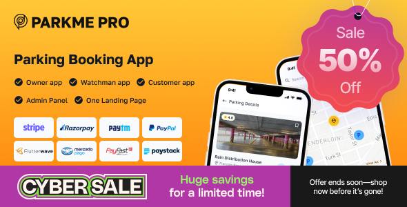 ParkMePRO v1.5 - Flutter Complete Car Parking App with Owner and WatchMan app