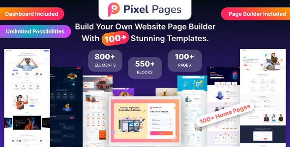 PixelPages SAAS Application Website Builder for HTML Template v1.0.7