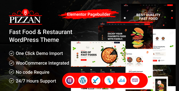 Pizzan Fast Food and Restaurant WordPress Theme v1.0.0