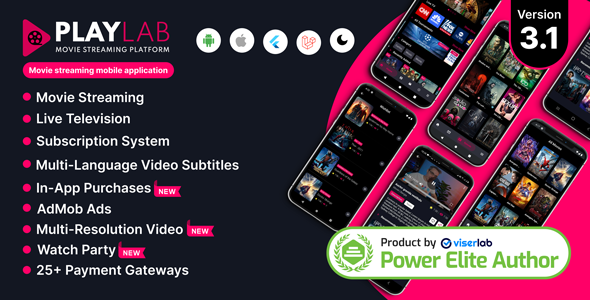 PlayLab v3.1 - Cross Platform on Demand Movie Streaming Mobile Application