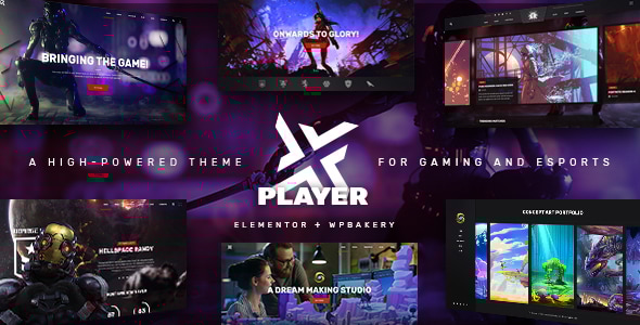 PlayerX A High-powered Theme for Gaming and eSports v2.1