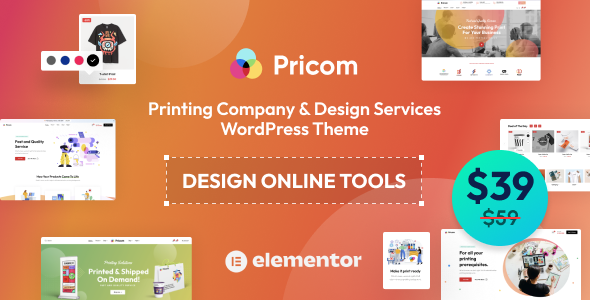 Pricom Printing Company &amp; Design Services WordPress theme  v1.5.5