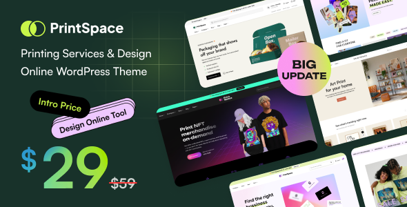PrintSpace v1.1.8 - Printing Services & Design Online WooCommerce WordPress theme