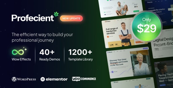 Profecient v1.0.1 - Multipurpose Elementor Business & WooCommerce WordPress Theme